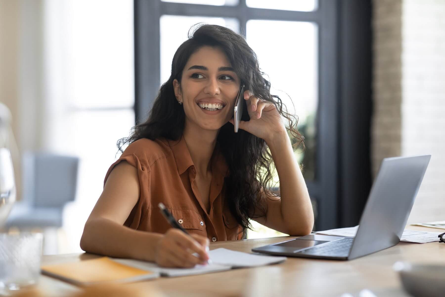 Smiling employee